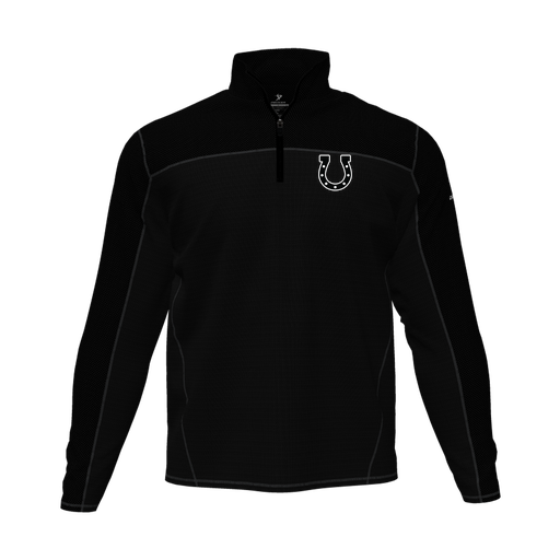 [CUS-DFW-QTRZ-PER-LSL-BLK-AS-LOGO2] Quarter Zip Pullover (Adult S, Black, Logo 2)