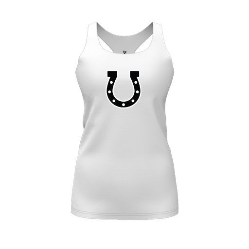 [FT0TRBWH-FYS-LOGO2] Decker Racerback Tank Top (Female Youth S, White, Logo 2)
