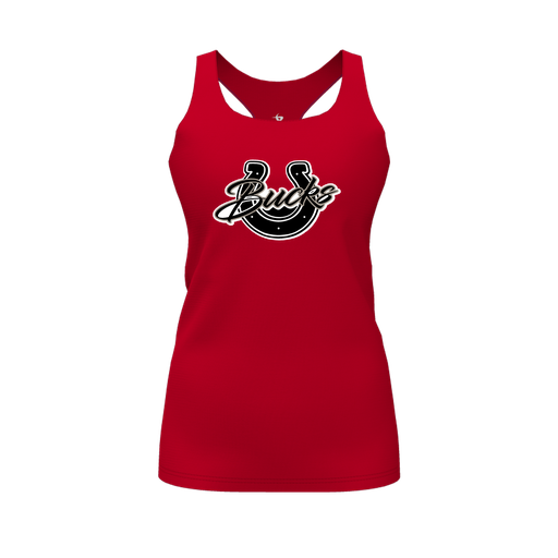 [FT0TRBRD-FYS-LOGO1] Decker Racerback Tank Top (Female Youth S, Red, Logo 1)