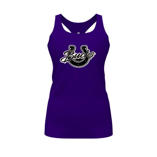 [FT0TRBPP-FYS-LOGO1] Decker Racerback Tank Top (Female Youth S, Purple, Logo 1)