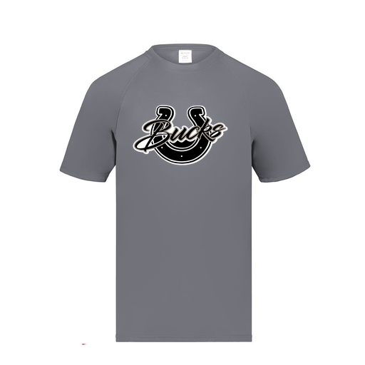 [2791.059.S-LOGO1] Youth Smooth Sport T-Shirt (Youth S, Gray, Logo 1)