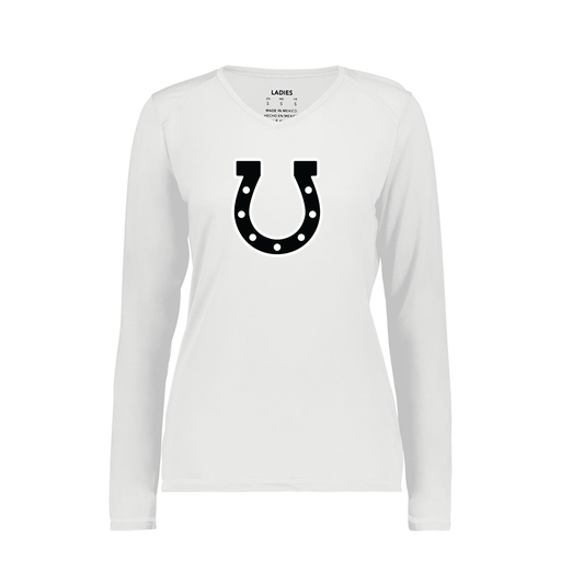 [6847.005.XS-LOGO2] Women's SoftTouch Long Sleeve (Female Adult XS, White, Logo 2)