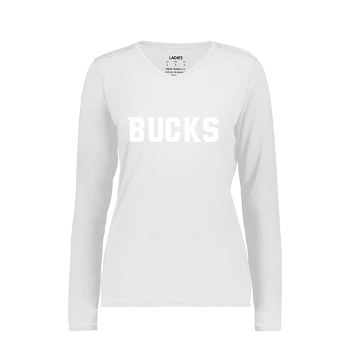 [6847.005.XS-LOGO3] Women's SoftTouch Long Sleeve (Female Adult XS, White, Logo 3)
