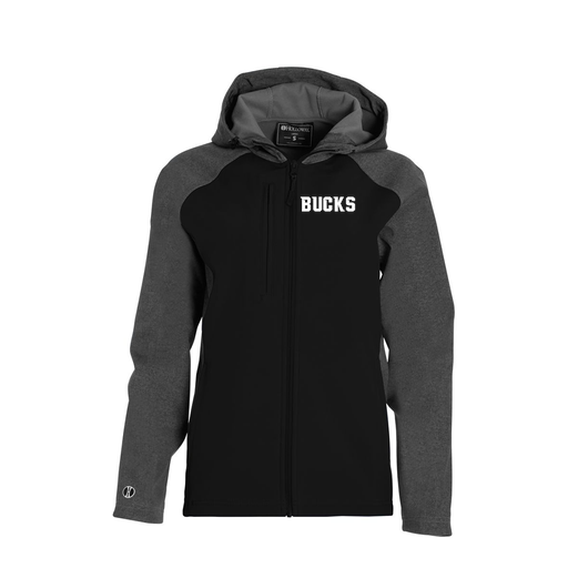 [229357.H05.XS-LOGO3] Soft Shell Full Zip Jacket - Womens (Female Adult XS, Black, Logo 3)