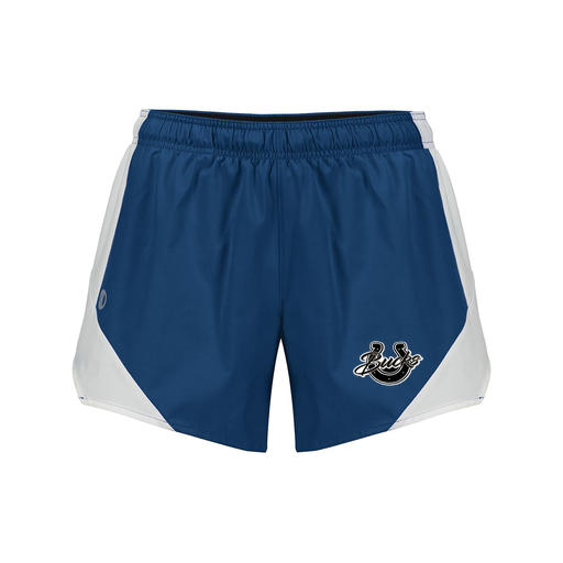 [229489.H03.S-LOGO1] Girls Olympus Shorts (Female Youth S, Navy, Logo 1)