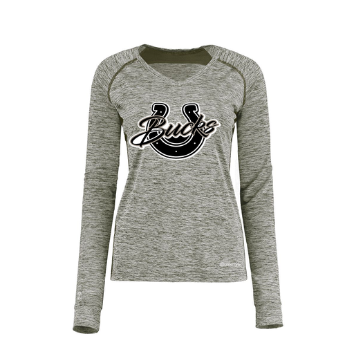 [222770.K94.XS-LOGO1] Ladies Electric Long Sleeve Shirt (Female Adult XS, Gray, Logo 1)