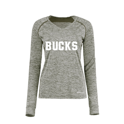 [222770.K94.XS-LOGO3] Ladies Electric Long Sleeve Shirt (Female Adult XS, Gray, Logo 3)