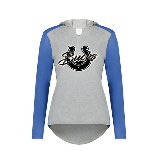 [6902.28V.XS-LOGO1] Ladies Vintage Hoodie (Female Adult XS, Royal, Logo 1)