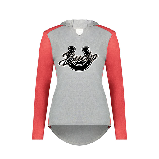 [6902.27V.XS-LOGO1] Ladies Vintage Hoodie (Female Adult XS, Red, Logo 1)