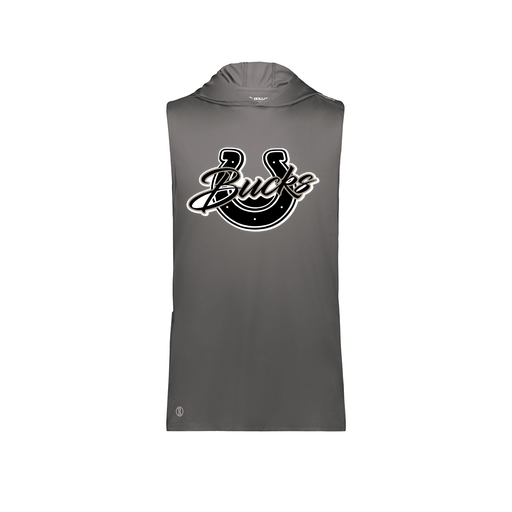 [222590.98D.XS-LOGO1] Men's CoolDry Sleeveless Hoodie (Adult XS, Gray, Logo 1)