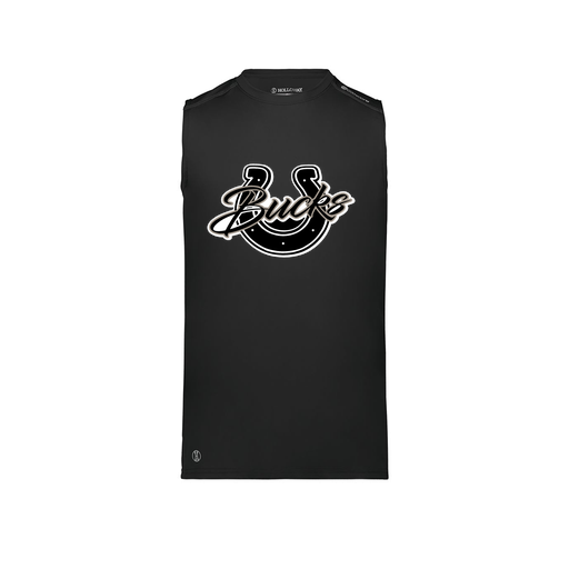 [222593.080.S-LOGO1] Men's CoolDry TankTop (Adult S, Black, Logo 1)