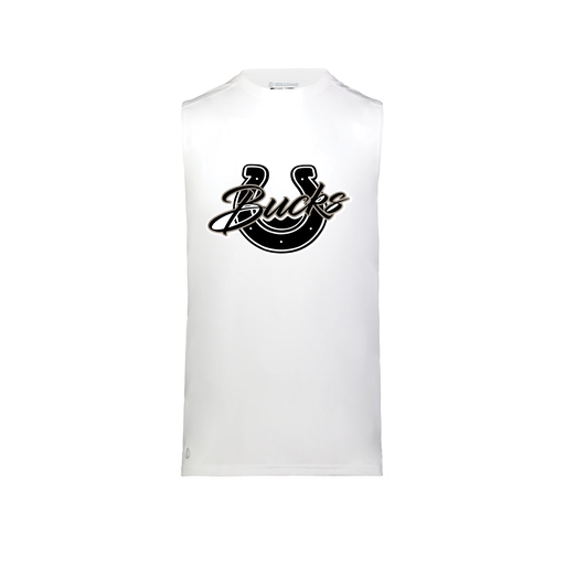 [222593.005.S-LOGO1] Men's CoolDry TankTop (Adult S, White, Logo 1)