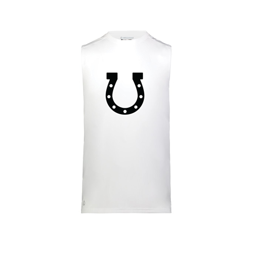 [222593.005.S-LOGO2] Men's CoolDry TankTop (Adult S, White, Logo 2)