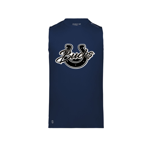 [222593.065.S-LOGO1] Men's CoolDry TankTop (Adult S, Navy, Logo 1)