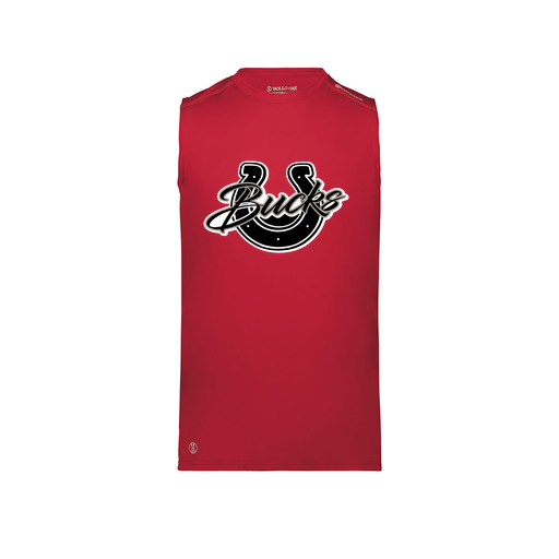 [222593.083.S-LOGO1] Men's CoolDry TankTop (Adult S, Red, Logo 1)