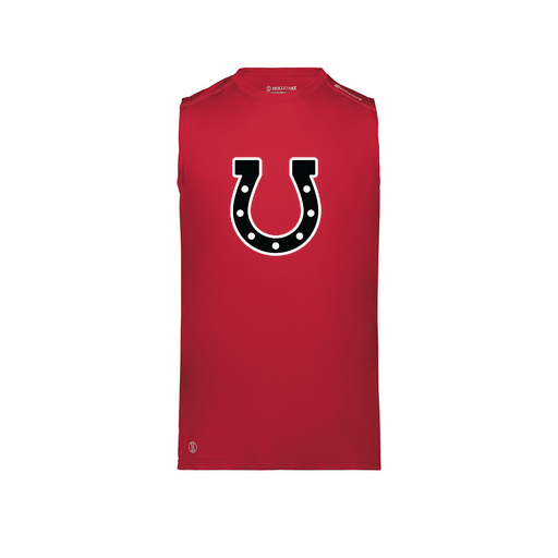 [222593.083.S-LOGO2] Men's CoolDry TankTop (Adult S, Red, Logo 2)