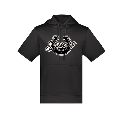 [6871.080.S-LOGO1] Men's Dri Fit Short Sleeve Hoodie (Adult S, Black, Logo 1)