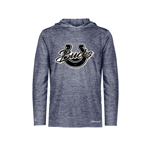 [FOLHCGNV-YS-LOGO1] Decker Youth Charge Hoodie (Youth S, Navy, Logo 1)