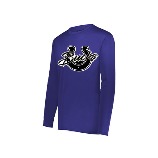 [222822.747.XS-LOGO1] Men's LS Smooth Sport Shirt (Adult XS, Purple, Logo 1)