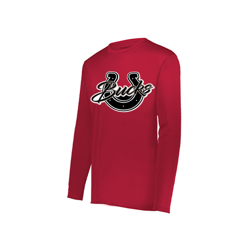 [222822.083.XS-LOGO1] Men's LS Smooth Sport Shirt (Adult XS, Red, Logo 1)