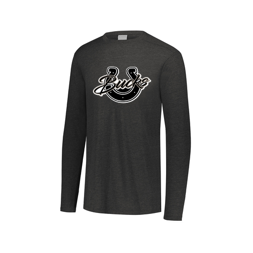 [FTLCUBBK-AXS-LOGO1] Decker Men's Tri-Blend T-Shirt - Long Sleeve (Adult XS, Black, Logo 1)