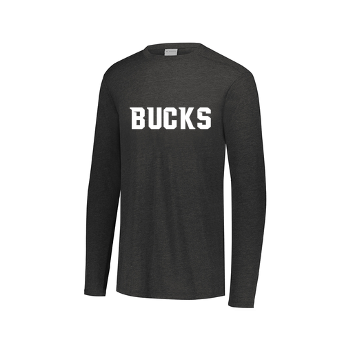[FTLCUBBK-AXS-LOGO3] Decker Men's Tri-Blend T-Shirt - Long Sleeve (Adult XS, Black, Logo 3)