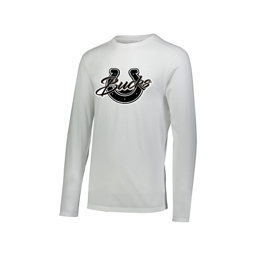 [FTLCUBWH-AXS-LOGO1] Decker Men's Tri-Blend T-Shirt - Long Sleeve (Adult XS, White, Logo 1)