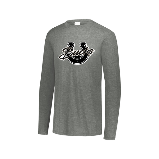 [FTLCUBGY-AXS-LOGO1] Decker Men's Tri-Blend T-Shirt - Long Sleeve (Adult XS, Gray, Logo 1)