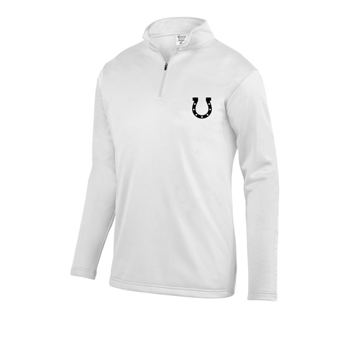 [FOLQFFWH-AS-LOGO2] Decker Men's FlexFleece 1/4 Zip (Adult S, White, Logo 2)