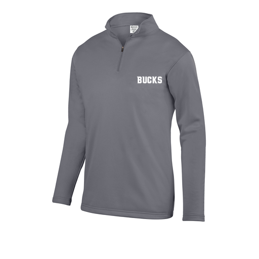 [FOLQFFGY-AS-LOGO3] Decker Men's FlexFleece 1/4 Zip (Adult S, Gray, Logo 3)
