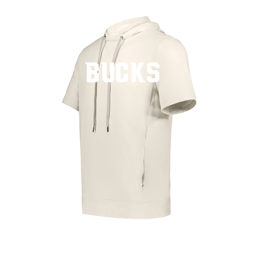 [222505.907.S-LOGO3] Men's Venturs Soft Knit Short Sleeve Hoodie (Adult S, White, Logo 3)