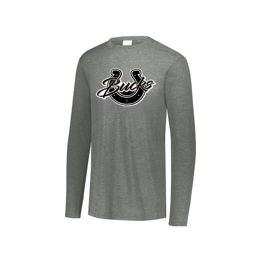 [FTLCUBGY-YS-LOGO1] Decker Youth Tri-Blend T-Shirt - Long Sleeve (Youth S, Gray, Logo 1)