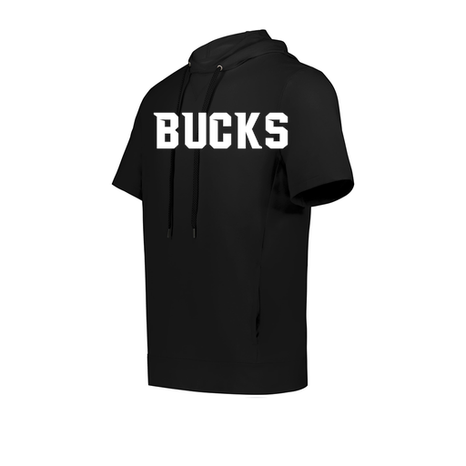 [222605.080.S-LOGO3] YOUTH VENTURA SOFT KNIT SHORT SLEEVE HOODIE (Youth S, Black, Logo 3)