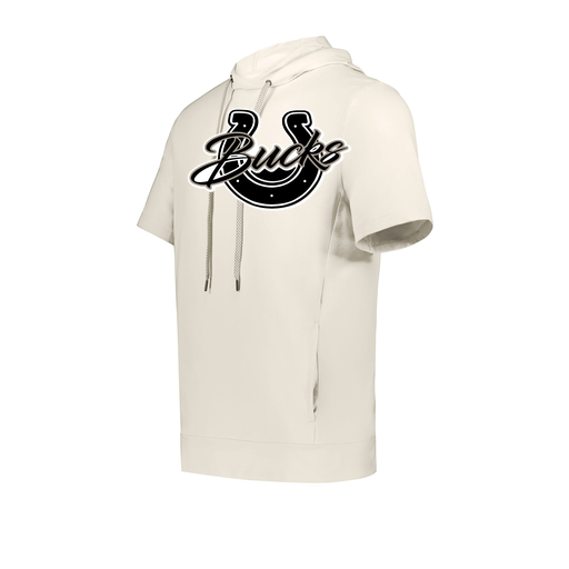 [222605-WHT-YS-LOGO1] YOUTH VENTURA SOFT KNIT SHORT SLEEVE HOODIE (Youth S, White, Logo 1)