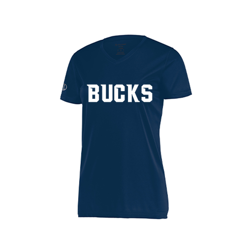 [222820.065.S-LOGO3] Ladies Movement Dri Fit Shirt (Female Adult S, Navy, Logo 3)